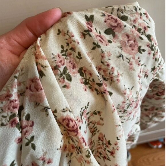 Boho Dress, Floral Print Ruffle Hem Dress, summer dress - Picture 3 of 8